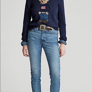 Ralph Lauren cotton linen polo bear sweater